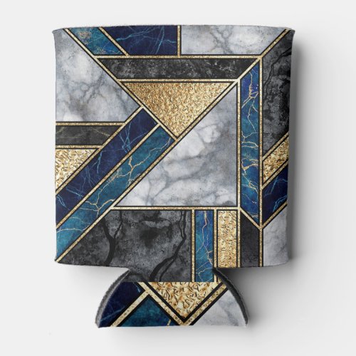Art Deco Marble Mosaic Background Can Cooler