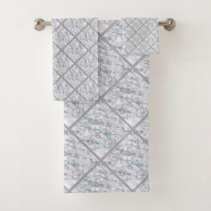 ART DECO MARBLE VINTAGE BATHROOM TOWEL SET