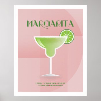 Art Deco Margarita Poster by charmingink at Zazzle