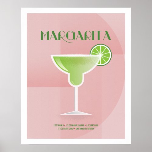 Art Deco Margarita Poster