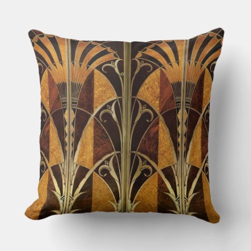 ART DECO MARQUETRY 2 THROW PILLOW