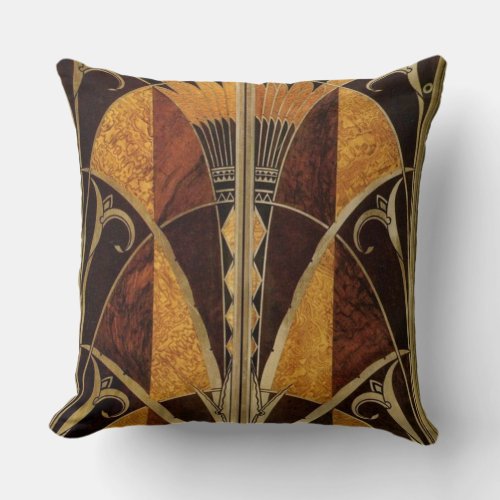 ART DECO MARQUETRY 7 THROW PILLOW