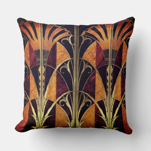 ART DECO MARQUETRY 7 THROW PILLOW