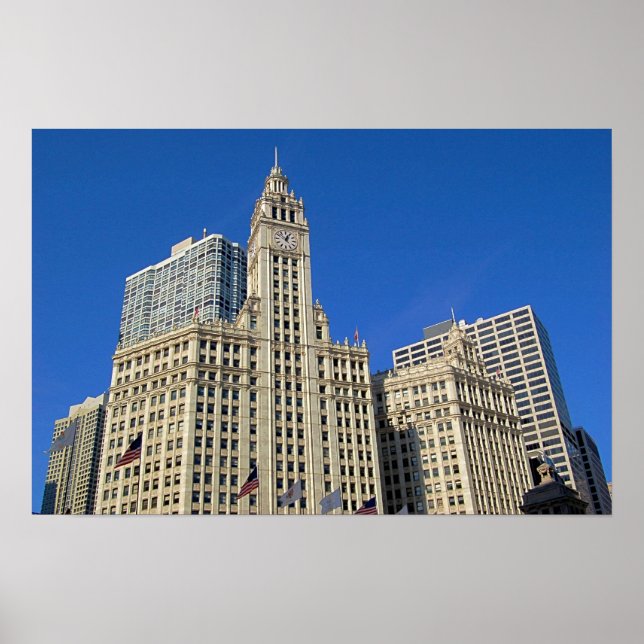 Art Deco Masterpiece, The Wrigley Building Poster (Front)