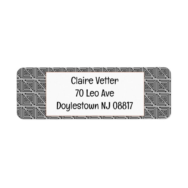 Art Deco Mazes Label (Front)