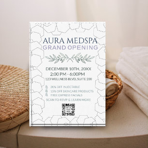 Art Deco Med Spa Grand Opening QR Code Acrylic Award