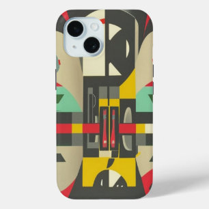 Art Deco Meets Mid-Century Modern iPhone 15 Case