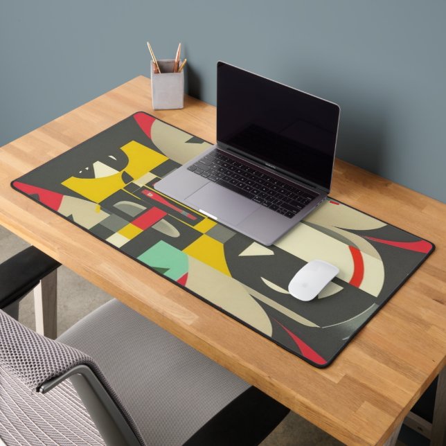 Art Deco Meets Mid-Century Modern Desk Mat (Office 2)