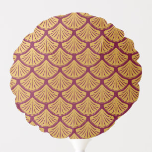 Art Deco Mermaid Scales - Magenta Balloon