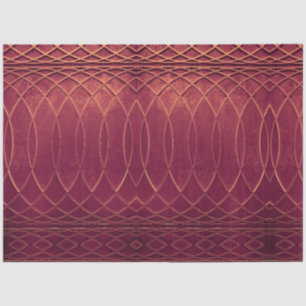 Art Deco Metallic Burgandy Wine Decoupage Tissue Paper
