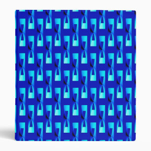 Art Deco Metallic Geometric - Cobalt Blue Binder