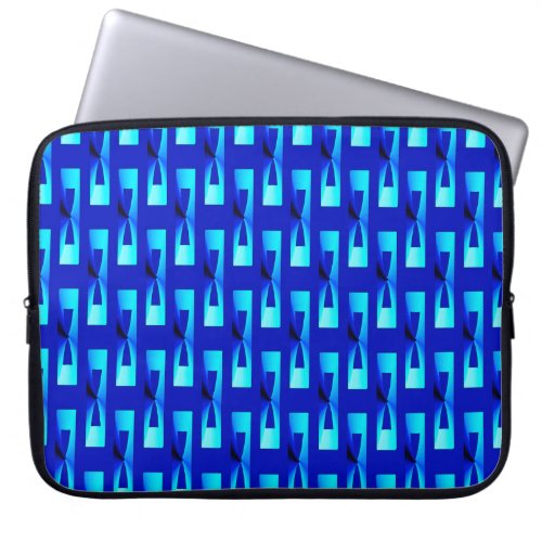 Art Deco Metallic Geometric _ Cobalt Blue Laptop Sleeve