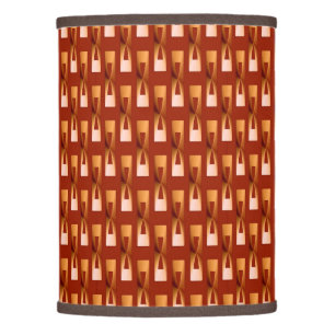 Art Deco Metallic Geometric - Copper and Rust Lamp Shade