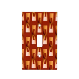 Art Deco Metallic Geometric - Copper and Rust Light Switch Cover
