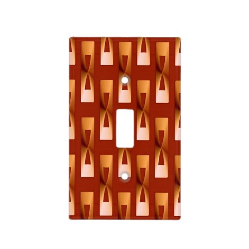 Art Deco Metallic Geometric _ Copper and Rust Light Switch Cover