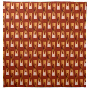 Art Deco Metallic Geometric - Copper and Rust Napkin