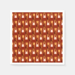 Art Deco Metallic Geometric - Copper and Rust Napkins