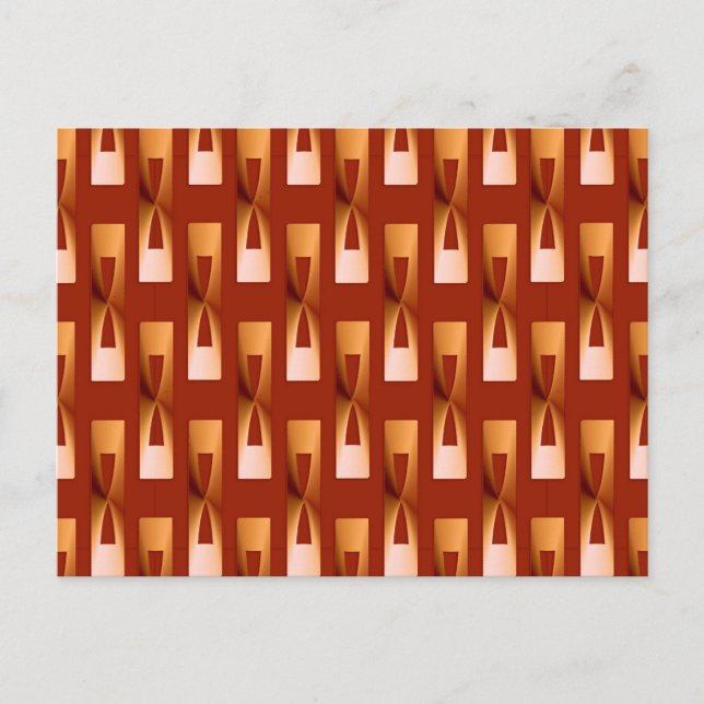 Art Deco Metallic Geometric - Copper and Rust Postcard (Front)