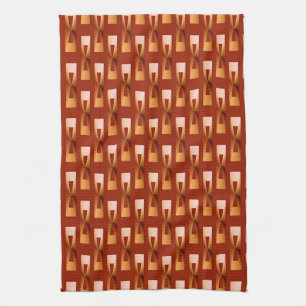 Art Deco Metallic Geometric - Copper and Rust Towel