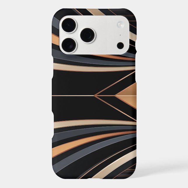 Art Deco Metallic Geometric Elegance Case-Mate iPhone Case (Back)