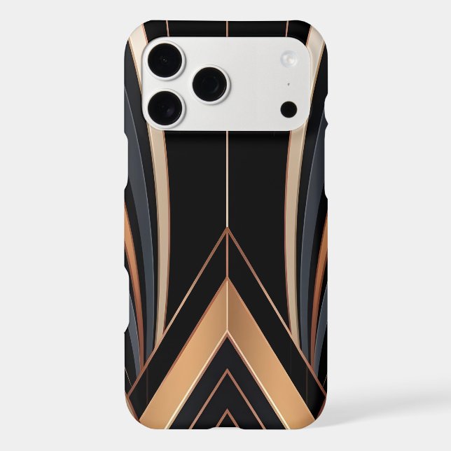 Art Deco Metallic Geometric Elegance Case-Mate iPhone Case (Back)