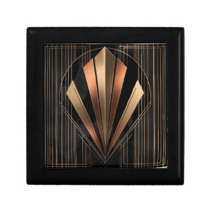 Art Deco Metallic Geometric Elegance Gift Box