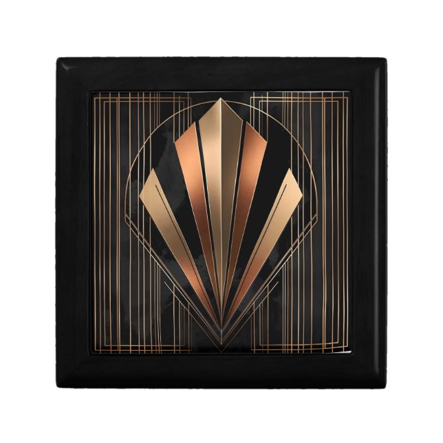 Art Deco Metallic Geometric Elegance Gift Box (Front)
