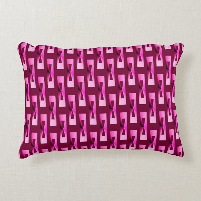 Art Deco Metallic Geometric - Orchid and Purple Accent Pillow (Front)