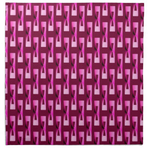 Art Deco Metallic Geometric - Orchid and Purple Napkin