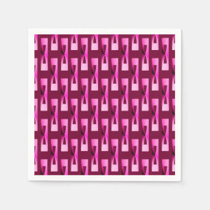 Art Deco Metallic Geometric - Orchid and Purple Paper Napkins