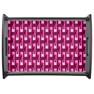 Art Deco Metallic Geometric - Orchid and Purple Serving Tray