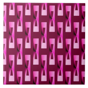 Art Deco Metallic Geometric - Orchid and Purple Tile
