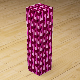 Art Deco Metallic Geometric - Orchid and Purple Wine Box