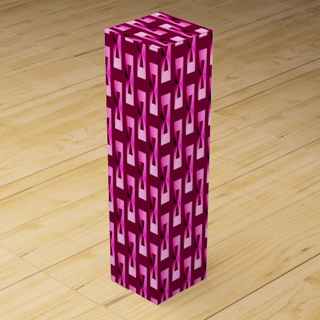 Art Deco Metallic Geometric - Orchid and Purple Wine Box (Front)