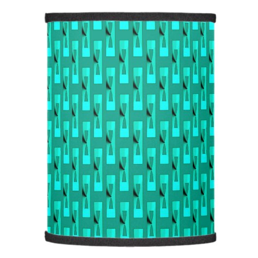 Art Deco Metallic Geometric - Peacock and Teal Lamp Shade (Left)
