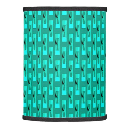 Art Deco Metallic Geometric - Peacock and Teal Lamp Shade (Right)