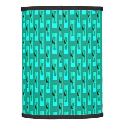 Art Deco Metallic Geometric - Peacock and Teal Lamp Shade (Back)