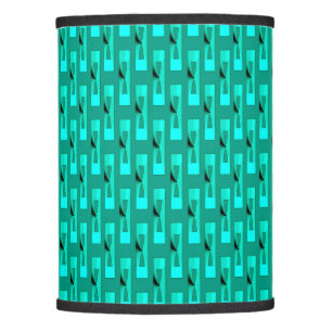 Art Deco Metallic Geometric - Peacock and Teal Lamp Shade