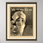 Art Deco Metropolitan Magazine 1920s Cover Poster<br><div class="desc">Nice looking,  colorful,  Art Deco design Poster for the 1925 cover of Metropolitan Magazine.</div>