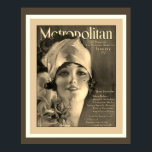 Art Deco Metropolitan Magazine 1920s Cover Poster<br><div class="desc">Nice looking,  colorful,  Art Deco design Poster for the 1925 cover of Metropolitan Magazine.</div>