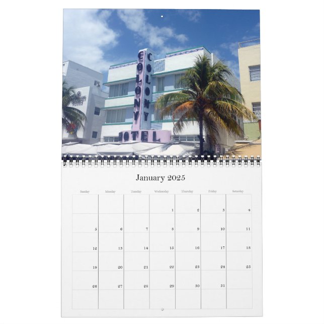 art deco miami 2024 calendar | Zazzle art-deco-miami-2024-calendar-zazzle