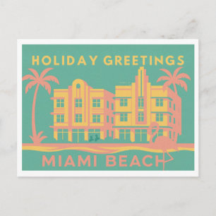 Art Deco Miami Beach Holiday Postcard