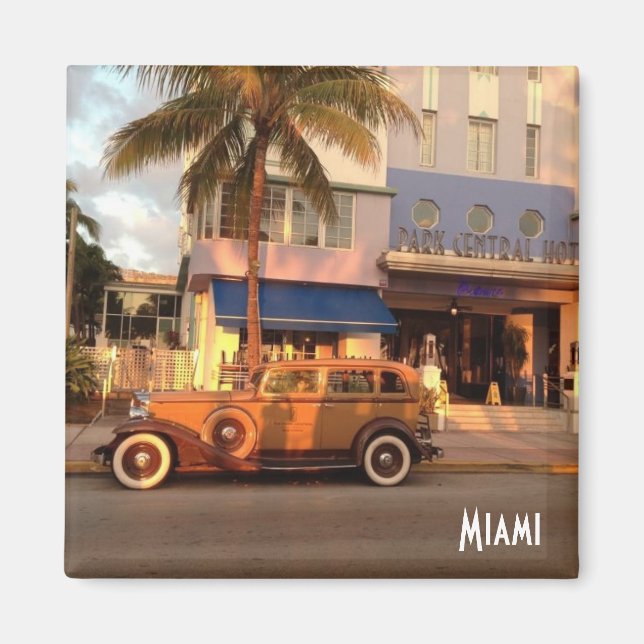 Art Deco Miami Beach Magnet (Front)