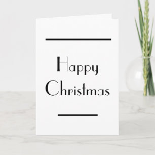 Art Deco Minimal Typography Happy Christmas Card