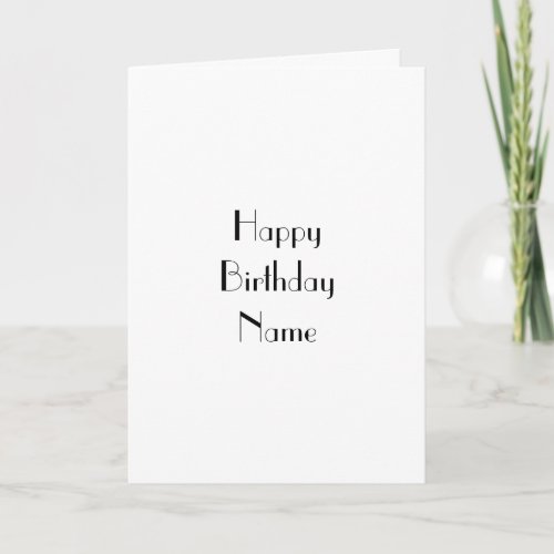 Art Deco Minimalist Birthday Card