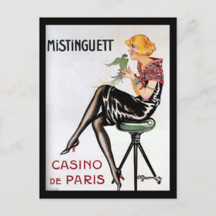 Art Deco, Mistinguett, Paris, Gesmar, Vintage Postcard