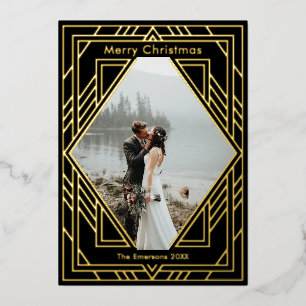 Art Deco Modern Christmas Design Holiday Card