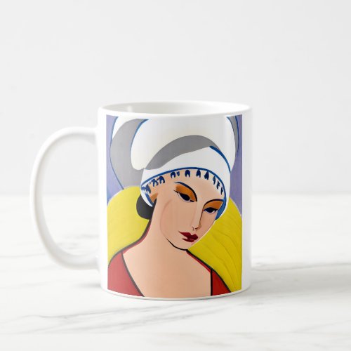 Art Deco Modern Lady in a Turban Coffee Mug