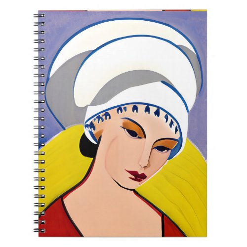 Art Deco Modern Lady in a Turban Notebook