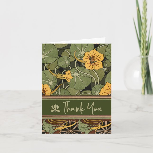 Art Deco Modern Lillies Thank You Notes (Front)